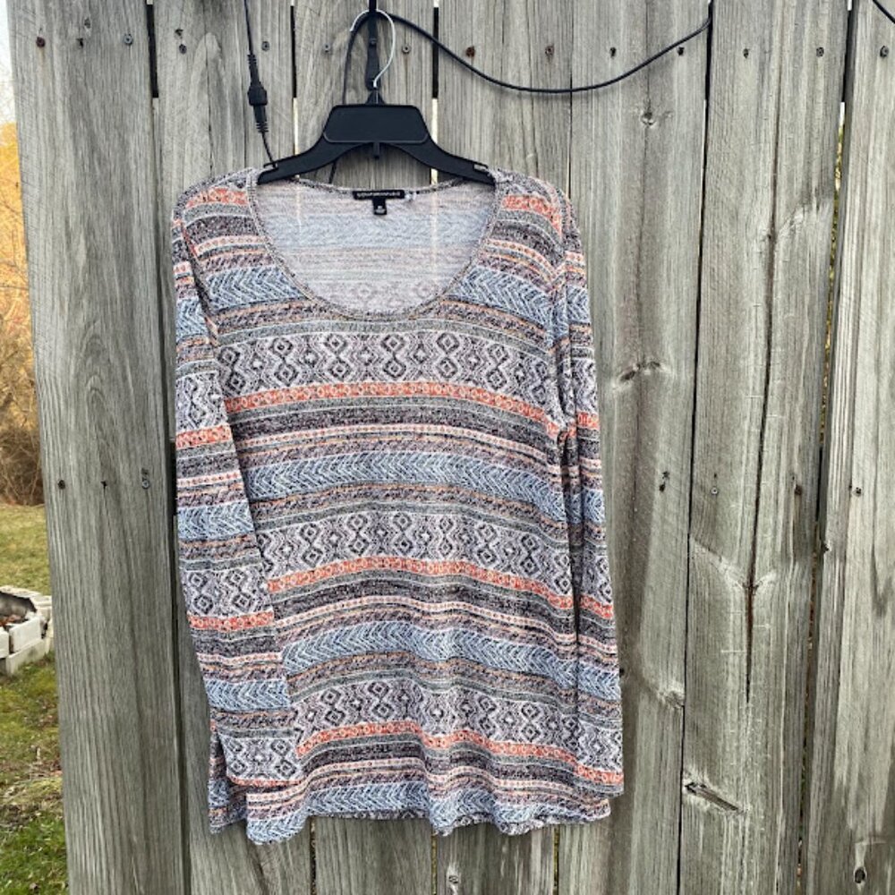 Signature Studio‎ Multicolor Patterned Blouse